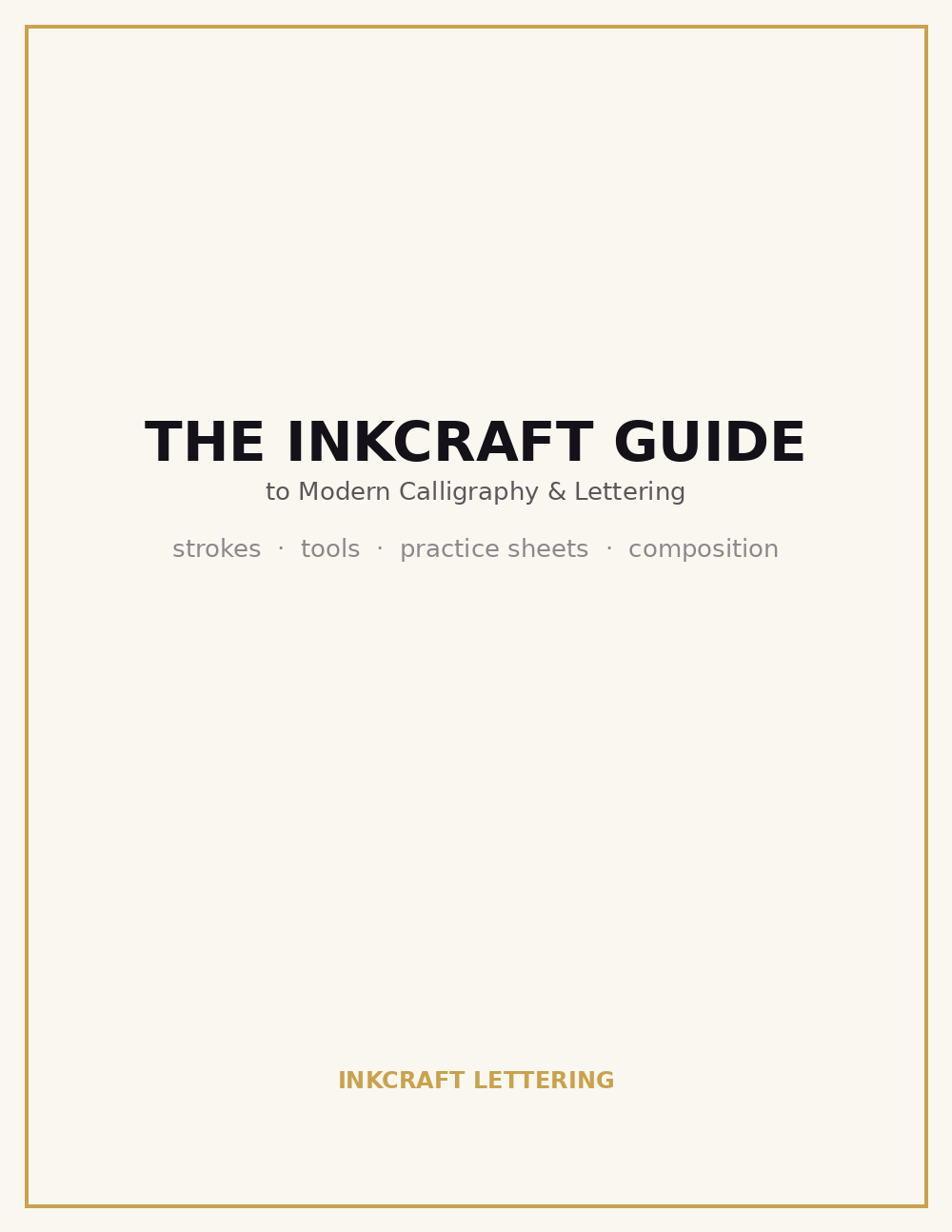InkCraft Guide to Modern Calligraphy and Lettering — book cover preview